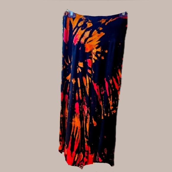 TIE DYE HW Palazzo Stretchy Rayon Pants *8 Colors Avail.*-OS NEW - Picture 4 of 9